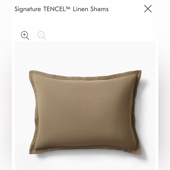 NWT West Elm TENCEL™ Linen Standard Shams - Cognac (2) - Picture 5 of 5